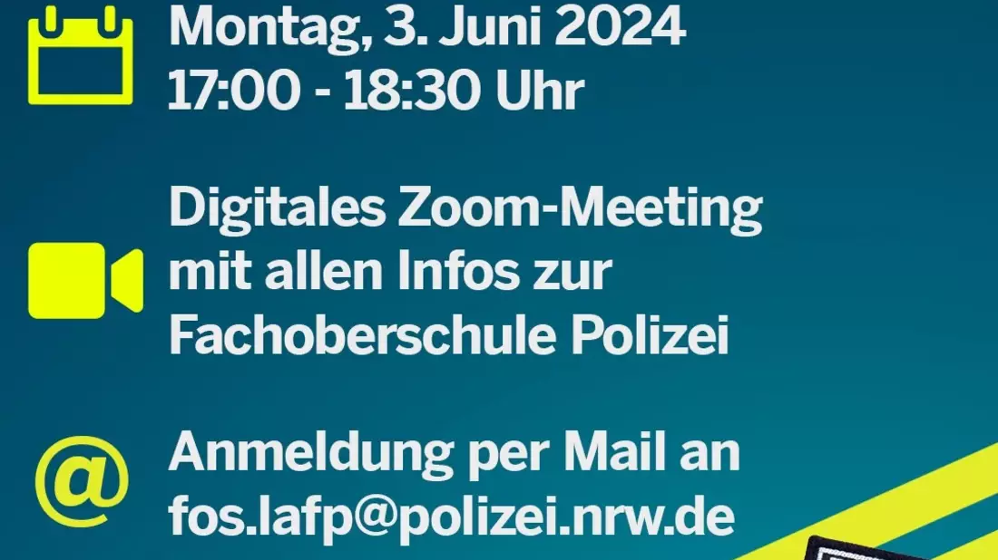 POL-NE: Digitale Info-Veranstaltung zum Bildungsgang FOS-Polizei am 03.06.2024 - Bild: presseportal.de