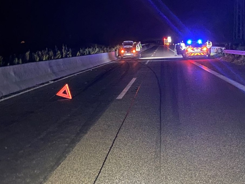 POL-PDLD: A65/Edesheim - Kollision mit LKW - Foto: presseportal.de