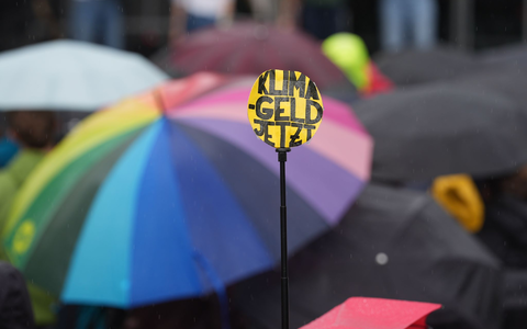 Teilnehmer protestieren während des Klimastreiks von Fridays for Future in Hamburg. - Foto: Marcus Brandt/dpa