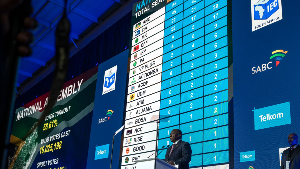 «Unser Volk hat gesprochen, ob es uns gefällt oder nicht», sagte Präsident Cyril Ramaphosa nach Verkündung der Endergebnisse. - Foto: Emilio Morenatti/AP/dpa