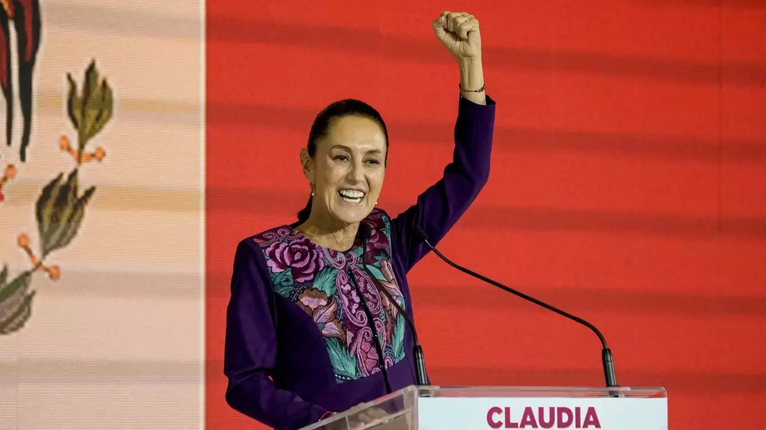 Die linke Regierungskandidatin Claudia Sheinbaum galt als Favoritin bei der Präsidentenwahl in Mexiko. Laut vorläufigen Teilergebnissen erhielt sie die meisten Stimmen. - Bild: Eduardo Verdugo/AP