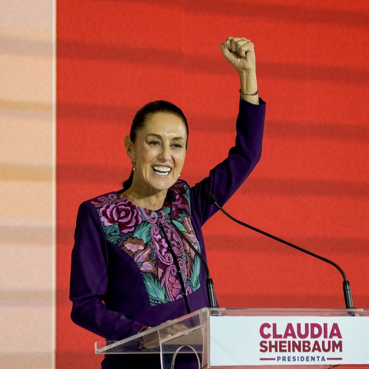 Die linke Regierungskandidatin Claudia Sheinbaum galt als Favoritin bei der Präsidentenwahl in Mexiko. Laut offizieller Hochrechnung erhielt sie die meisten Stimmen. - Foto: Eduardo Verdugo/AP