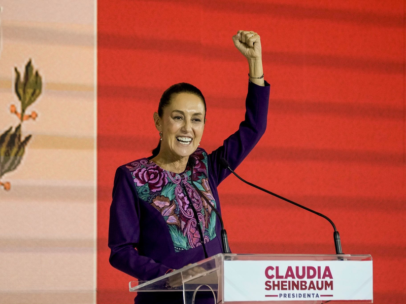 Die linke Regierungskandidatin Claudia Sheinbaum galt als Favoritin bei der Präsidentenwahl in Mexiko. Laut vorläufigen Teilergebnissen erhielt sie die meisten Stimmen. - Foto: Eduardo Verdugo/AP
