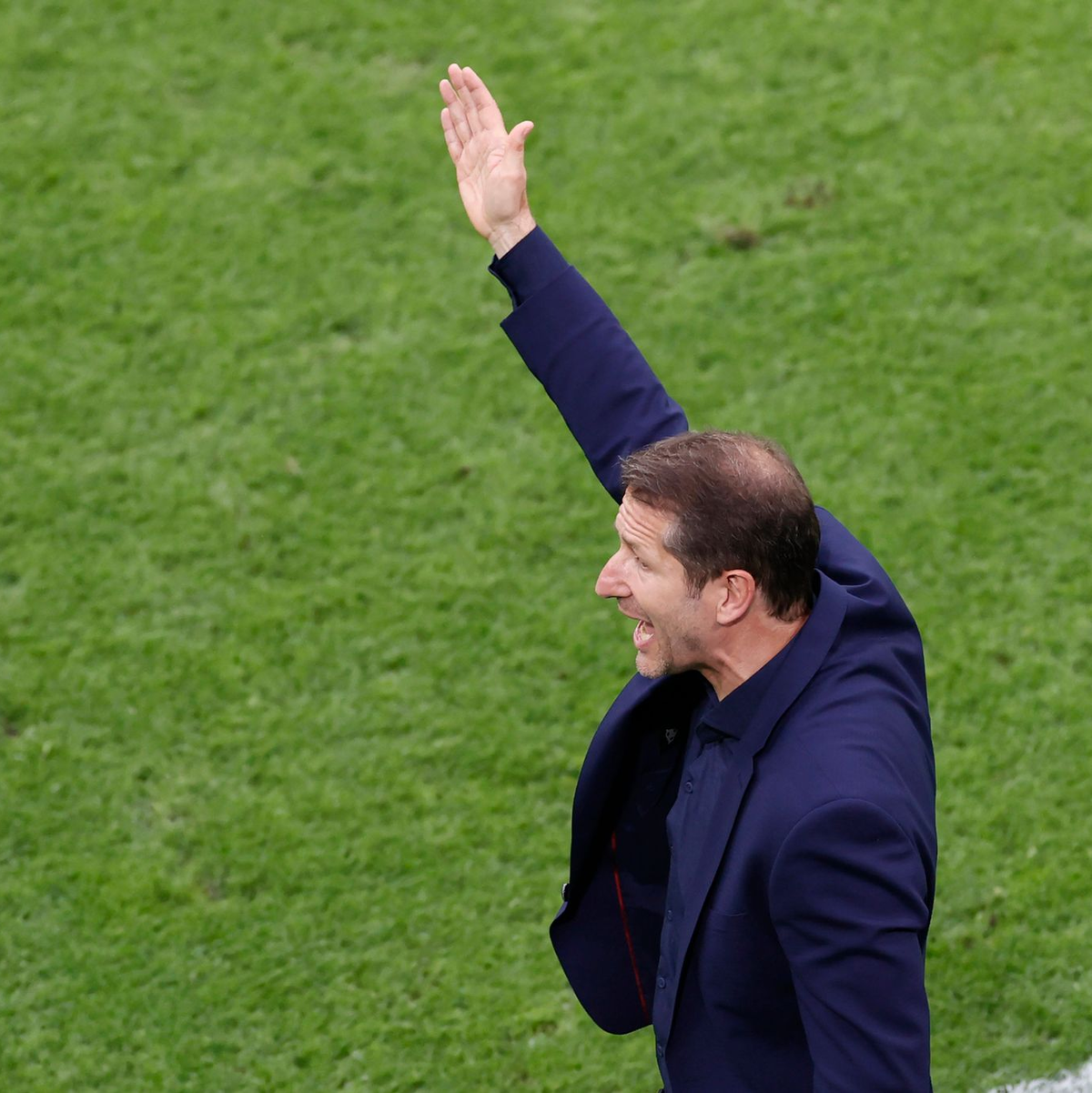 Österreichs Trainer Franco Foda trieb sein Team nach vorne. - Foto: Koen Van Weel/EPA Pool/AP/dpa