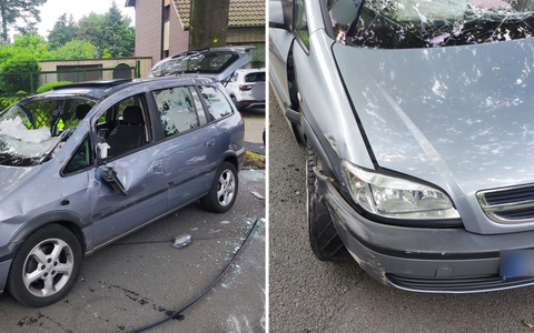 POL-DU: Neumühl: Auto kommt von der Fahrbahn ab und überschlägt sich - drei Leichtverletzte - Foto: presseportal.de