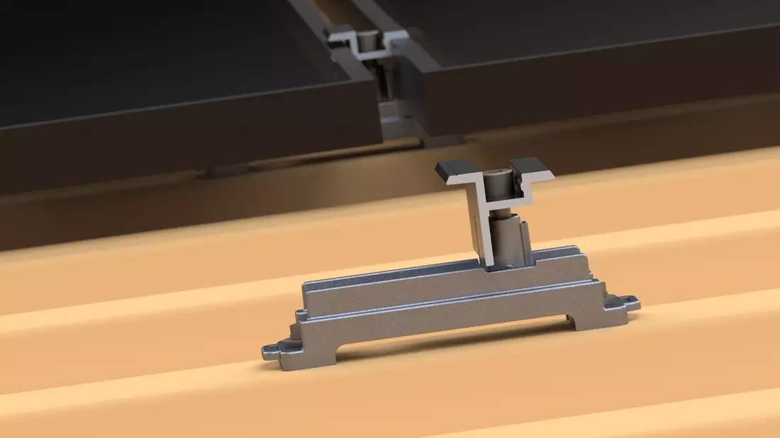 TrapFIX - Smarter than the others / Das pfiffige Montagesystem für PV Module auf Trapezblechdächern - Bild: presseportal.de