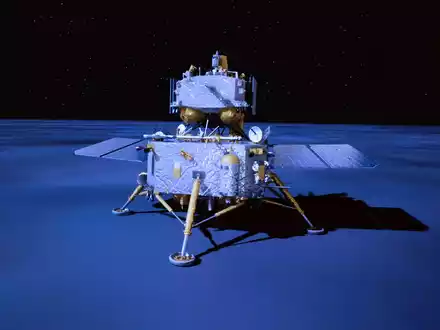 Videoanimation: So in etwa sah es aus, als die chinesische Sonde auf dem Mond landete. - Foto: Jin Liwang/Xinhua/dpa