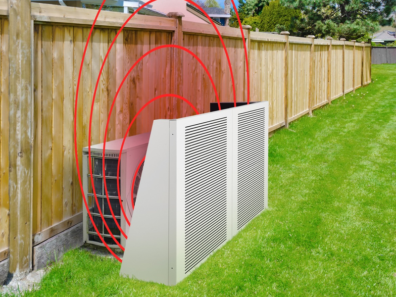 Lärmschutzwand: Wärmepumpe im Garten - und trotzdem entspannte Nachbarn - Foto: presseportal.de
