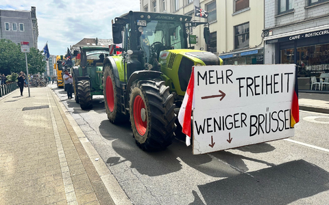 Tausende Landwirte protestierten gegen die Agrarpolitik der Europäischen Union. - Foto: Stella Venohr/dpa