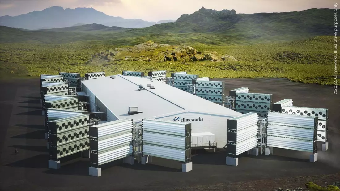 Die Anlage «Mammoth» in Island zum CO2-Entzug aus der Atmosphäre: Der jährliche Ausstoß an Kohlendioxid steigt global weiter an. - Bild: Climeworks Ag/dpa