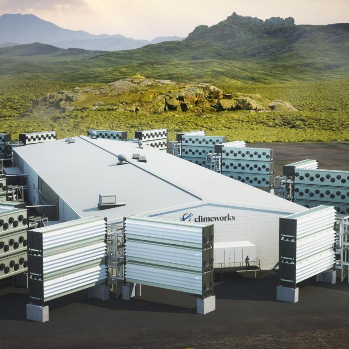 Die Anlage «Mammoth» in Island zum CO2-Entzug aus der Atmosphäre: Der jährliche Ausstoß an Kohlendioxid steigt global weiter an. - Foto: Climeworks Ag/dpa