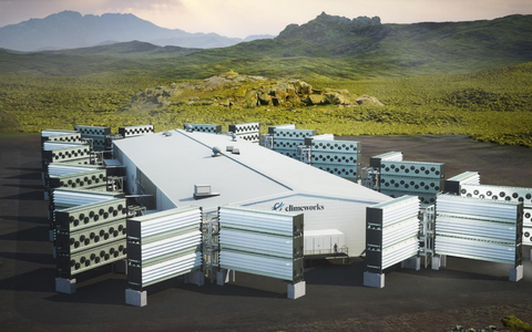Die Anlage «Mammoth» in Island zum CO2-Entzug aus der Atmosphäre: Der jährliche Ausstoß an Kohlendioxid steigt global weiter an. - Foto: Climeworks Ag/dpa