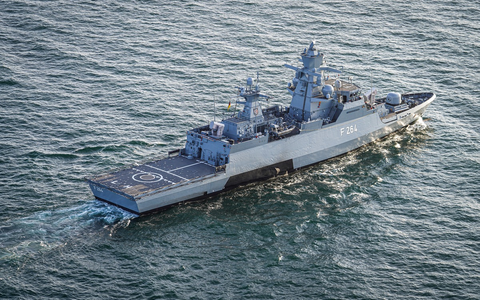 Korvette Ludwigshafen am Rhein legt am Tag der Bundeswehr Richtung Libanon ab - Foto: presseportal.de