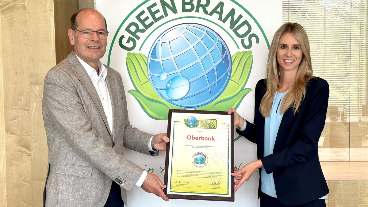 Erstmalige Zertifizierung der Oberbank zu den GREEN BRANDS Austria - Foto: presseportal.de