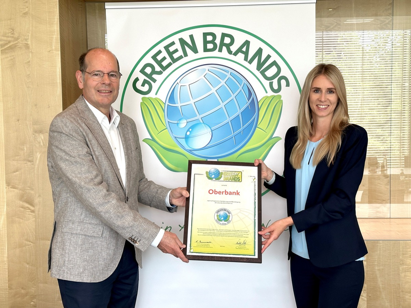 Erstmalige Zertifizierung der Oberbank zu den GREEN BRANDS Austria - Foto: presseportal.de