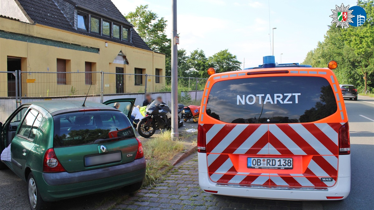 POL-OB: Gefährliche Fahrweise eines Kradfahrers endete mit Verkehrsunfall - Foto: presseportal.de