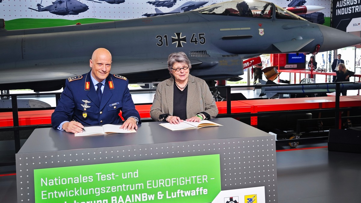 Nationales Test- und Entwicklungszentrum Eurofighter: BAAINBw und Luftwaffe unterzeichnen Zusammenarbeitsvereinbarung - Foto: presseportal.de