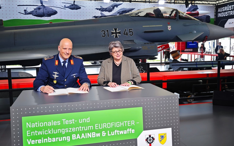 Nationales Test- und Entwicklungszentrum Eurofighter: BAAINBw und Luftwaffe unterzeichnen Zusammenarbeitsvereinbarung - Foto: presseportal.de
