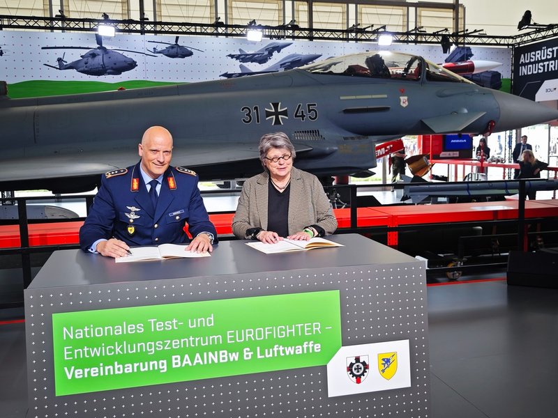 Nationales Test- und Entwicklungszentrum Eurofighter: BAAINBw und Luftwaffe unterzeichnen Zusammenarbeitsvereinbarung - Foto: presseportal.de