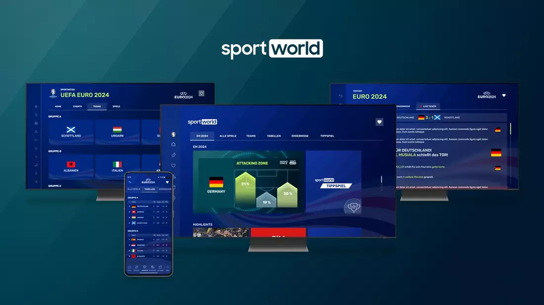 Weltweiter Launch: Sportworld bringt innovative, datenbasierte FAST-Sender zur EURO 2024 auf den Markt - Bild: presseportal.de