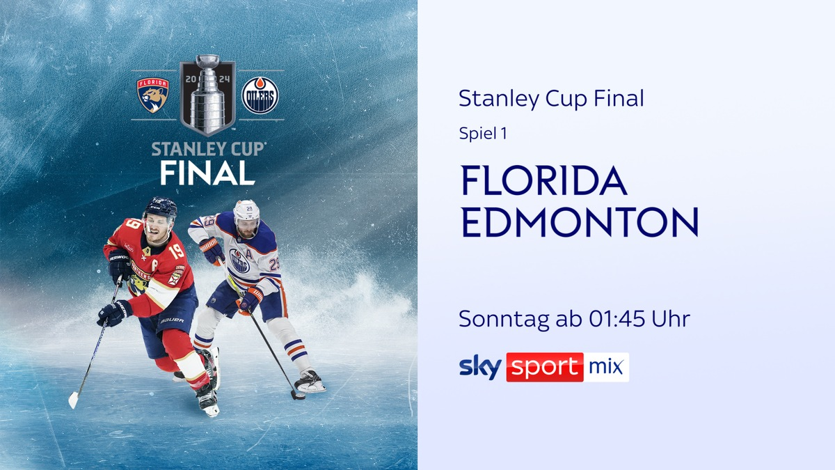 Leon Draisaitl dem großen Traum zum Greifen nah: die komplette Finalserie um den Stanley Cup zwischen den Edmonton Oilers und den Florida Panthers ab dem Wochenende live bei Sky Sport - Foto: presseportal.de