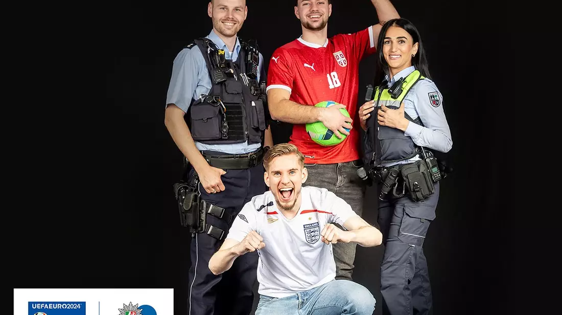 POL-GE: Polizei und Stadt zeigen zur Europameisterschaft Gesichter für Fairplay + Respect - Bild: presseportal.de