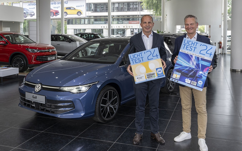 Volkswagen unterstützt den Licht-Test 2024 mit neuem Golf - Foto: presseportal.de
