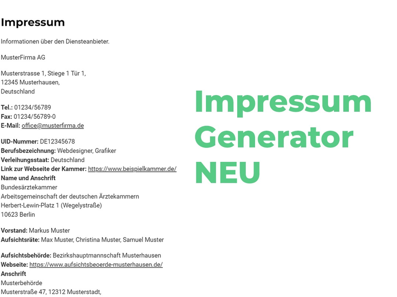 AdSimple stellt aktualisierten Impressum Generator für Deutschland vor - Foto: presseportal.de