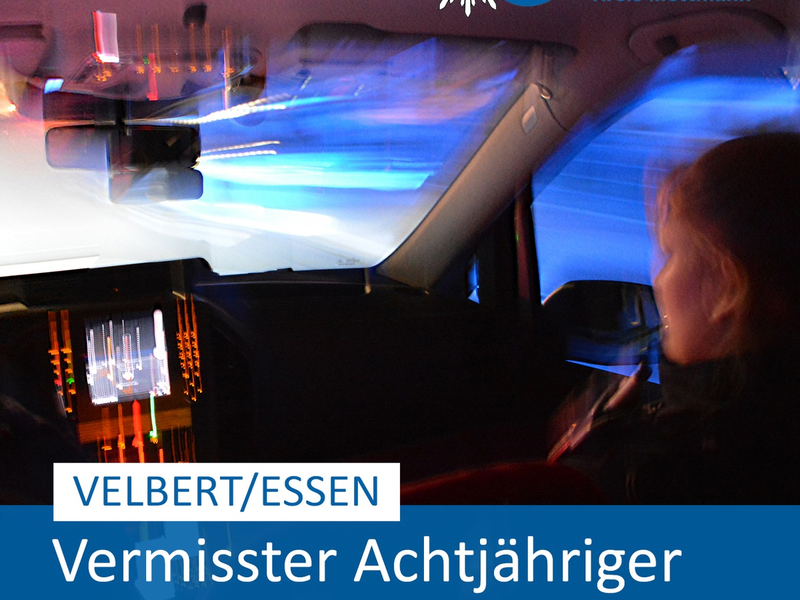 POL-ME: Rücknahme der Öffentlichkeitsfahndung: Vermisster Achtjähriger wohlbehalten angetroffen - Vebert/Essen - 2406022 - Foto: presseportal.de