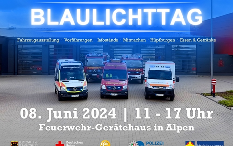 FW Alpen: Veranstaltungshinweise zum morgigen Blaulichttag - Foto: presseportal.de
