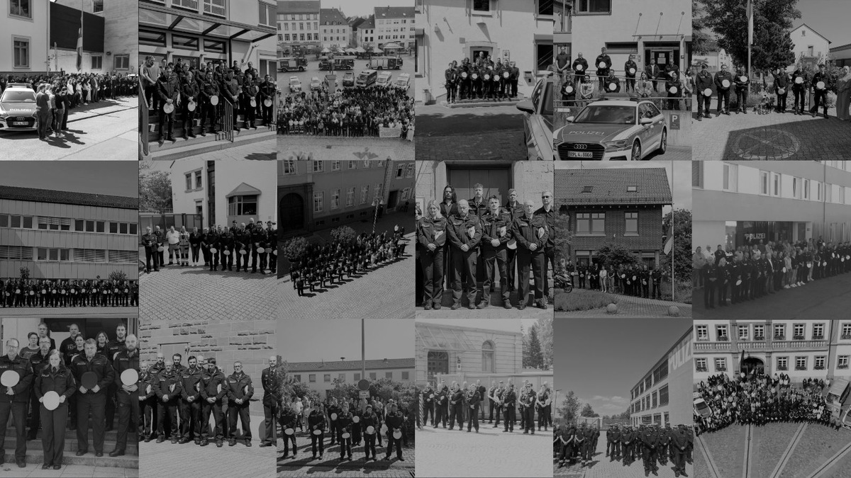 POL-PPRP: Schweigeminute für unseren in Mannheim getöteten Kollegen - Foto: presseportal.de