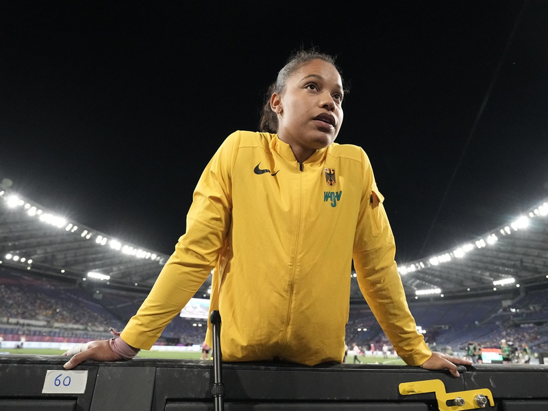 Holte die erste deutsche Medaille bei der Leichtathletik WM in Rom: Kugelstoßerin Yemisi Ogunleye. - Foto: Michael Kappeler/dpa