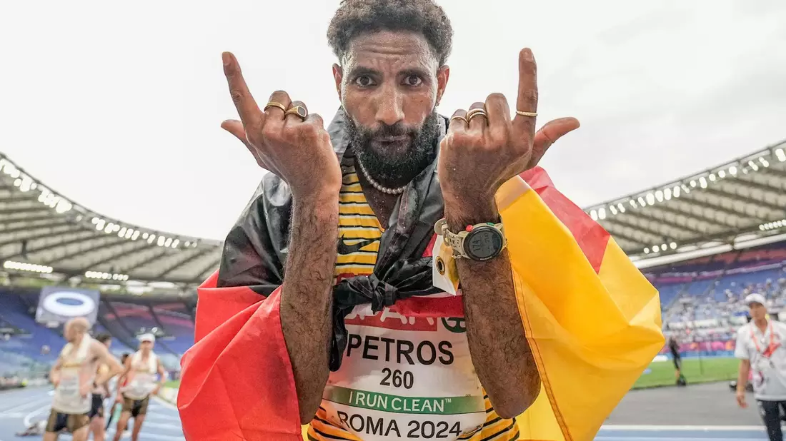 Amanal Petros hat beim EM-Halbmarathon die Bronzemedaille gewonnen. - Bild: Michael Kappeler/dpa