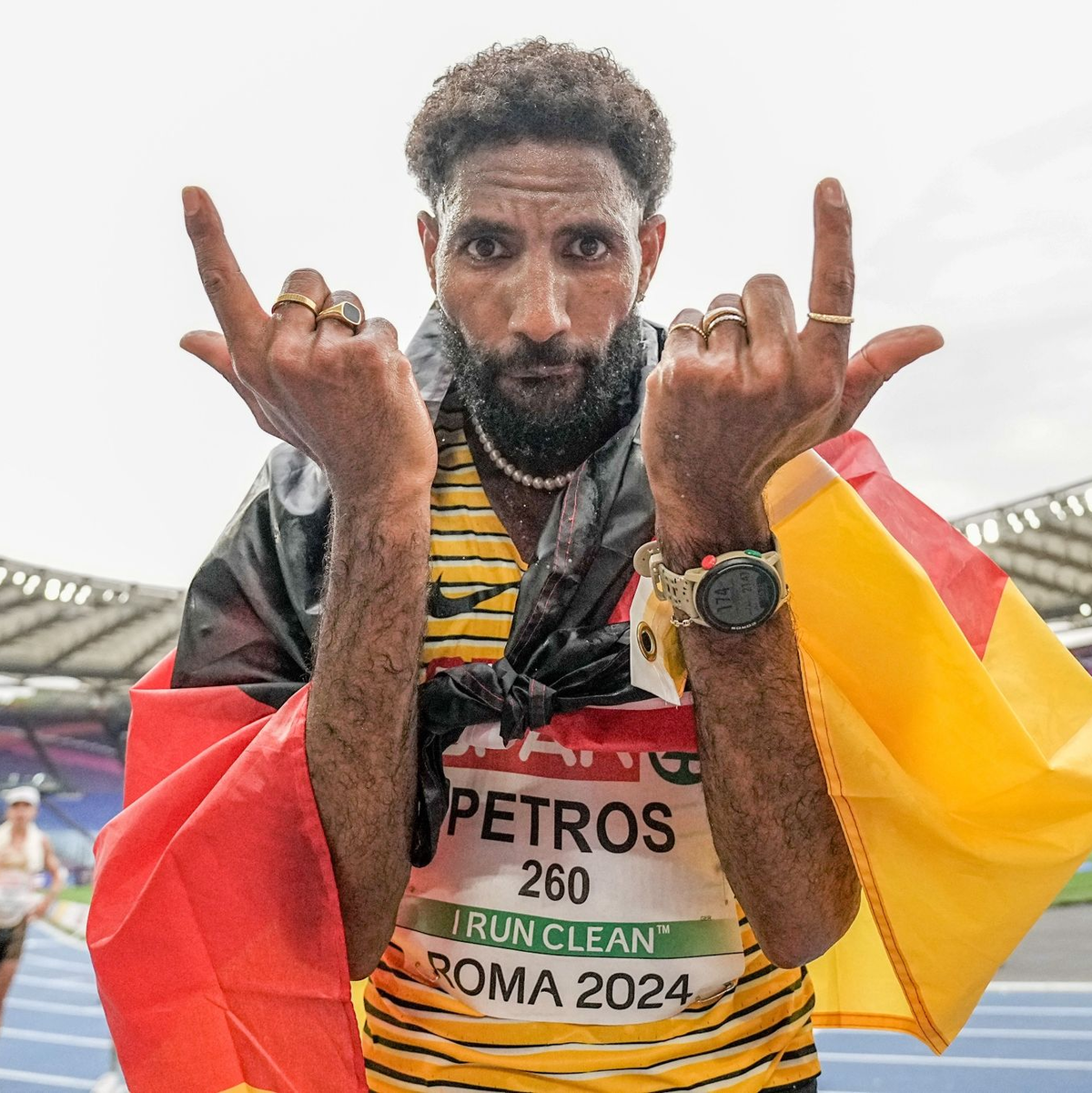 Amanal Petros hat beim EM-Halbmarathon die Bronzemedaille gewonnen. - Foto: Michael Kappeler/dpa