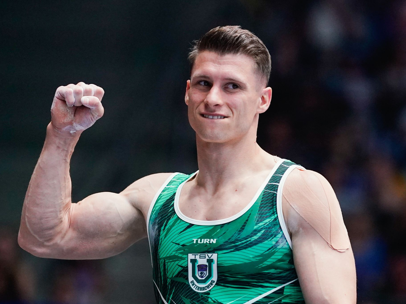 Lukas Dauser hat bei den deutschen Turn-Meisterschaften eine weitere starke Vorstellung gezeigt. - Foto: Uwe Anspach/dpa