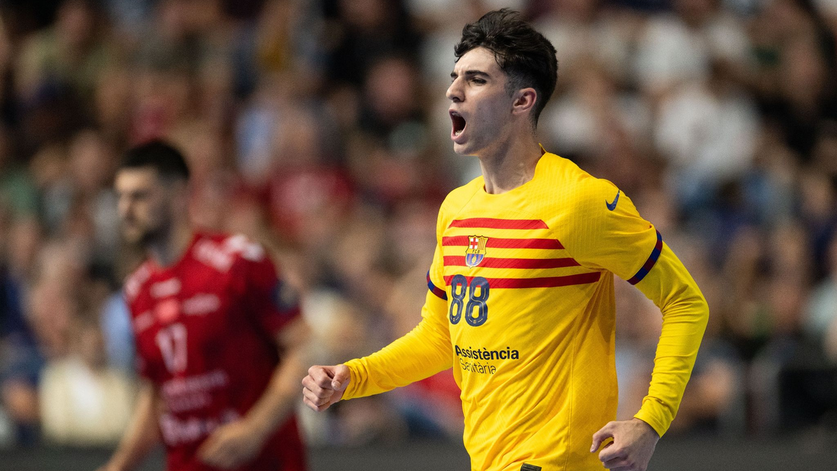 Petar Cikusa Jelicic und FC Barelona feiern den Titel in der Champions League. - Foto: Marius Becker/dpa