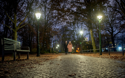Laternen am Rande des Großen Tiergartens in Berlin. - Foto: Philipp Znidar/dpa-Zentralbild/dpa