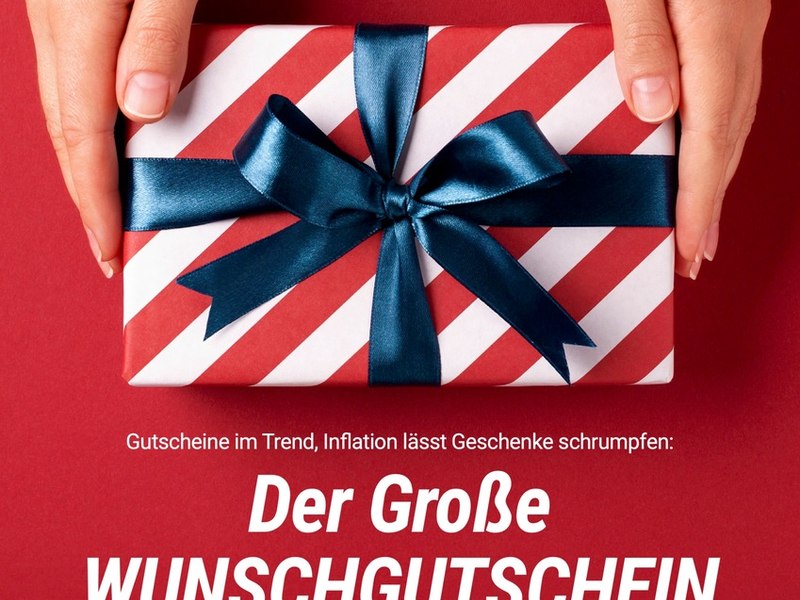 Gutscheine im Trend, Inflation lässt Geschenke schrumpfen: Der Große WUNSCHGUTSCHEIN Geschenkereport 2024 ist da - Foto: presseportal.de