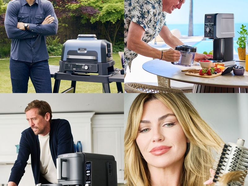 Wer gibt die beste Public-Viewing-Party: Peter Crouch, Thierry Henry oder Bastian Schweinsteiger? Fußballhelden laden zur Kampagne #RaiseYourGame mit SharkNinja ein - Foto: presseportal.de