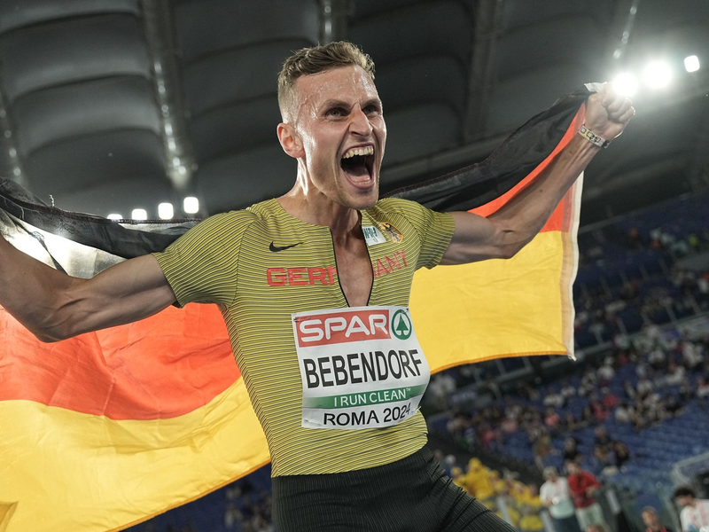 Karl Bebendorf hat bei der EM über 3000 Meter Hindernis die Bronzemedaille gewonnen. - Foto: Michael Kappeler/dpa