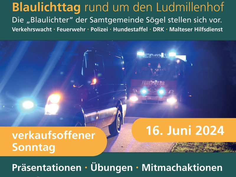POL-EL: Sögel - Große Blaulichtmeile auf dem Ludmillenhof (Foto) - Foto: presseportal.de