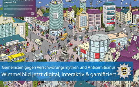 LKA-BW: Digital, interaktiv, gamifiziert: Das neue Präventionsangebot der Polizei gegen Verschwörungsmythen und Antisemitismus - Foto: presseportal.de