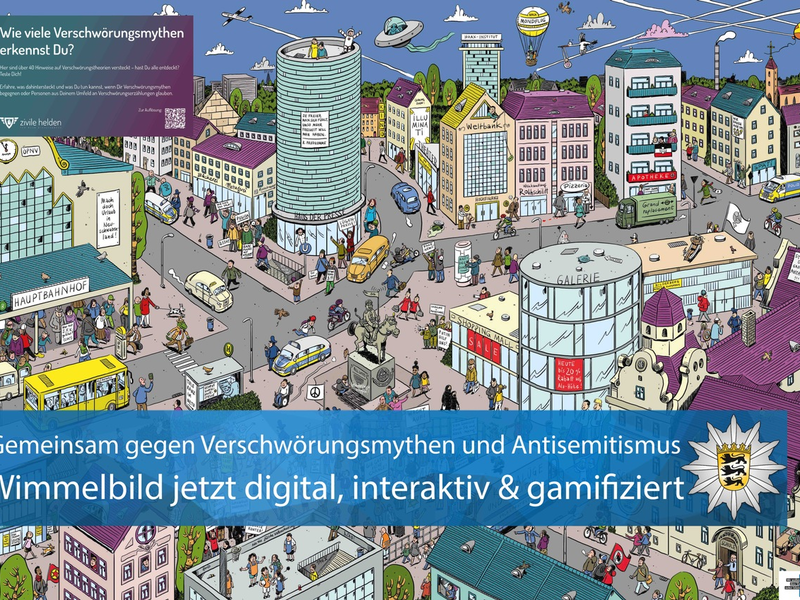 LKA-BW: Digital, interaktiv, gamifiziert: Das neue Präventionsangebot der Polizei gegen Verschwörungsmythen und Antisemitismus - Foto: presseportal.de