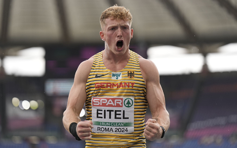 Liegt nach acht Disziplinen auf Platz sechs: Manuel Eitel. - Foto: Michael Kappeler/dpa