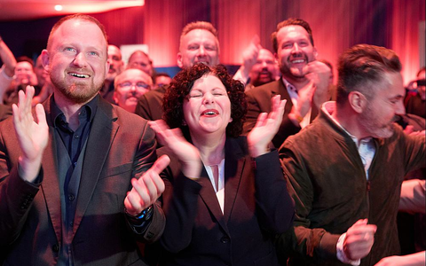 BSW-Politiker bei der 18-Uhr-Prognose zur Europawahl 2024 - Foto: über dts Nachrichtenagentur