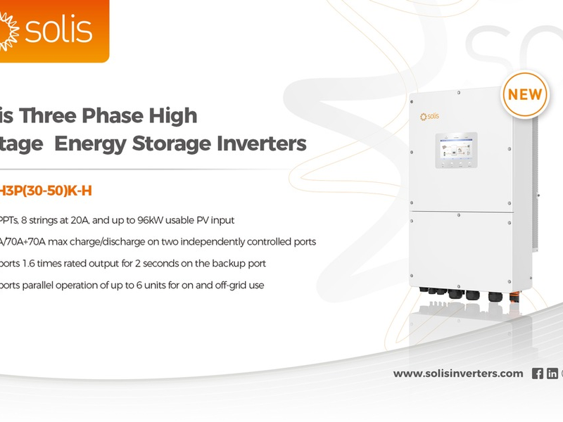 Solis stellt auf der SNEC und der Intersolar Europe bahnbrechende Wechselrichterlösungen vor - Foto: presseportal.de