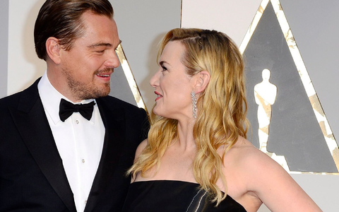 Hatten ein schmieriges Kuss-Erlebnis: Leonardo DiCaprio und Kate Winslet. - Foto: Mike Nelson/EPA/dpa