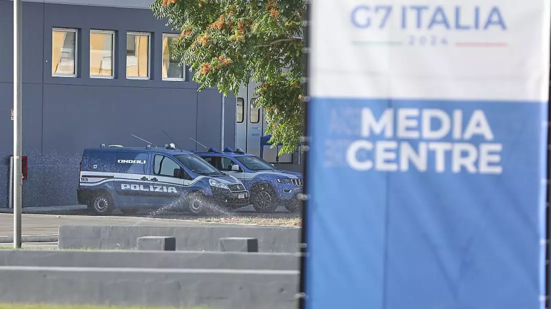 Polizei beim G7-Gipfel am 13.06.2024 - Bild: über dts Nachrichtenagentur