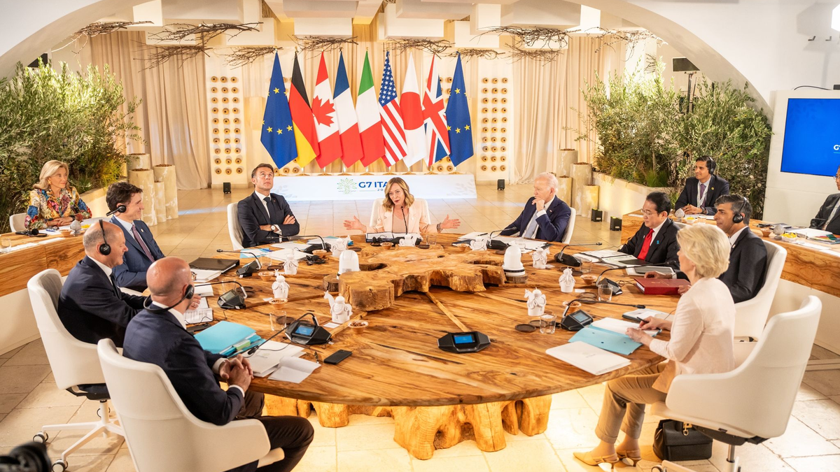 Die Staats- und Regierungschefs aus den sieben Industrienationen USA, Kanada, Großbritannien, Frankreich, Italien, Deutschland und Japan treffen sich im italienischen Borgo Egnazia bei Bari zu ihrem jährlichen Gipfel. - Foto: Michael Kappeler/dpa