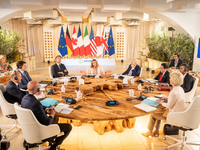 Die Staats- und Regierungschefs aus den sieben Industrienationen USA, Kanada, Großbritannien, Frankreich, Italien, Deutschland und Japan treffen sich im italienischen Borgo Egnazia bei Bari zu ihrem jährlichen Gipfel. - Foto: Michael Kappeler/dpa